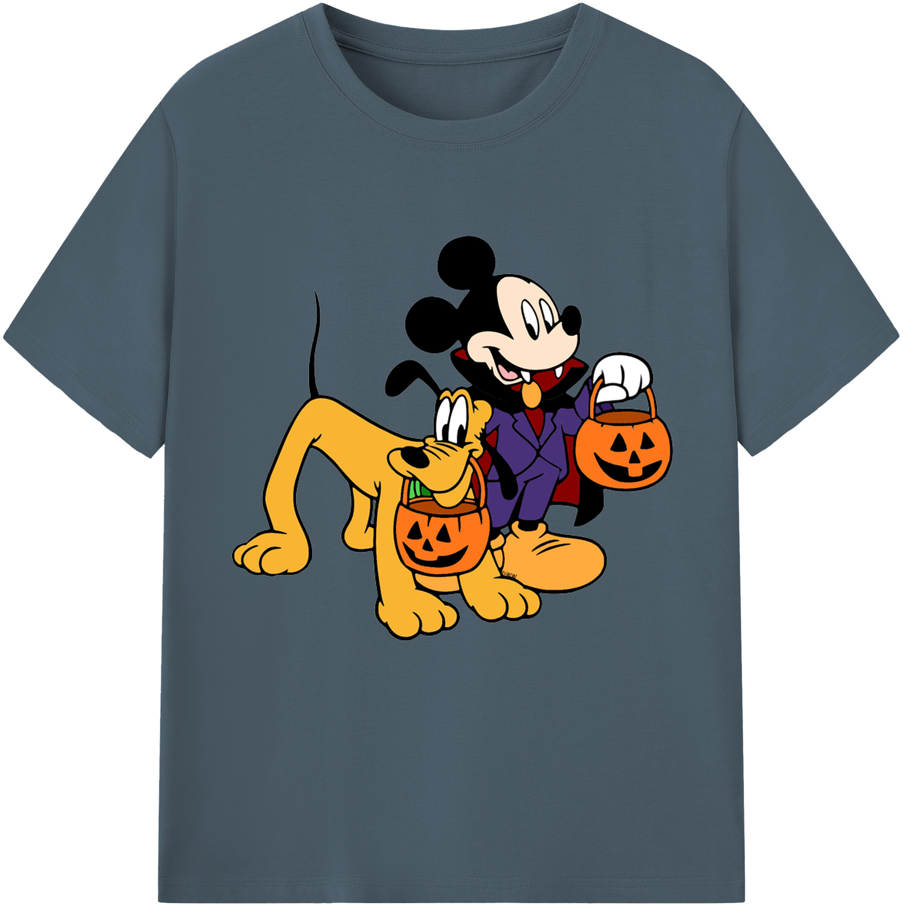 （画像用） ミッキーマウス Mickey Mouse 綿100％半袖Tシャツ（フロントプリント）